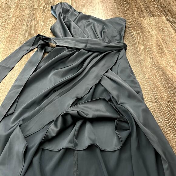 Baltic Born Teal One-Shoulder Midi Dress - Picture 13 of 16